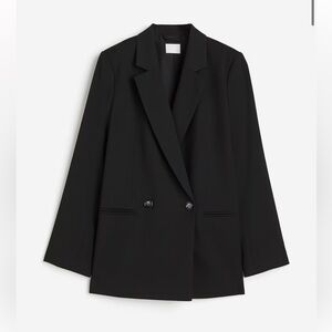H&M Black Double Breasted Blazer - XS